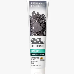 Activated Charcoal Toothpaste – Natural, Carrageenan-Free | Fluoride-Free, Whitening, Alkaline Herbal Formula