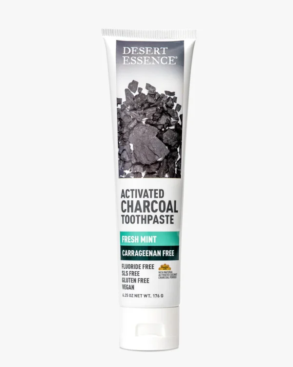 Activated Charcoal Toothpaste – Natural, Carrageenan-Free | Fluoride-Free, Whitening, Alkaline Herbal Formula