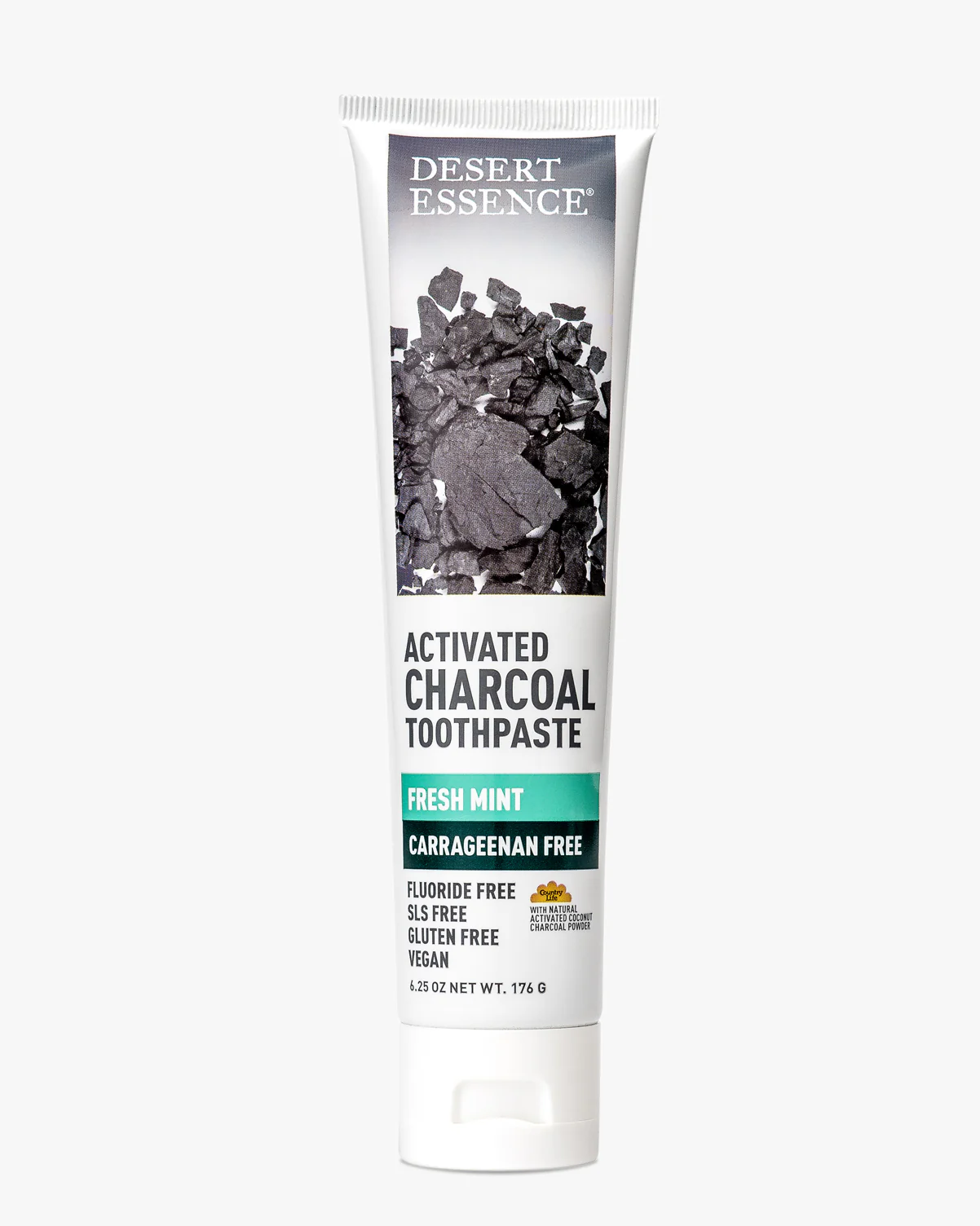 Activated Charcoal Toothpaste – Natural, Carrageenan-Free | Fluoride-Free, Whitening, Alkaline Herbal Formula