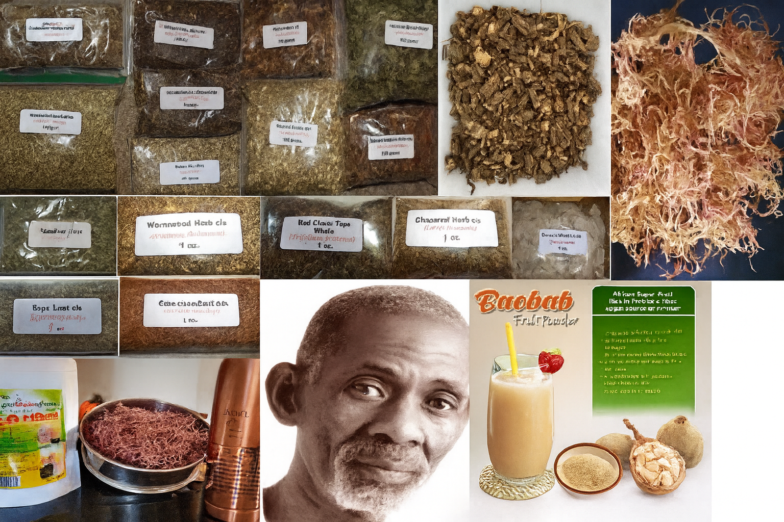 Dr. Sebi Inspired 14 Herb Alkaline Detox & Cleanse Kit | Colon, Gut & Whole Body Support