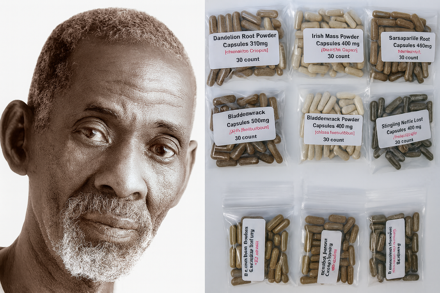 Dr. Sebi Inspired 9-Herbs Detox Capsules Alkaline Herbal Blend for Full Body Cleanse