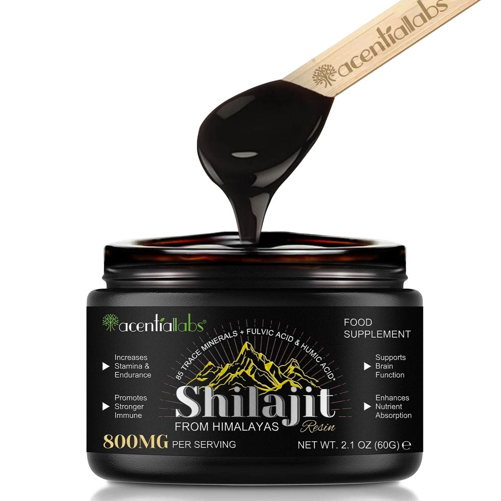 Pure 100% Himalayan Shilajit Soft Resin | Organic Fulvic Acid Complex | Natural Energy, Strength & Vitality Boost | 85+ Trace Minerals