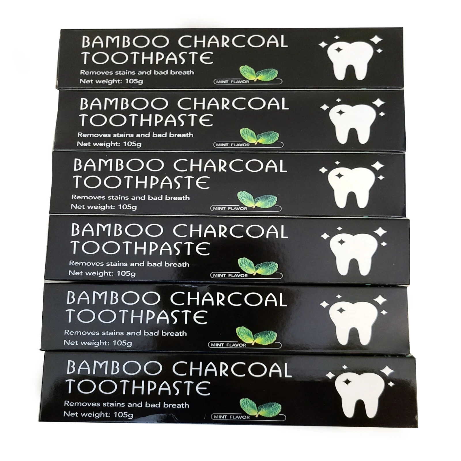 Fluoride-Free Bamboo Charcoal Toothpaste | Naturally Whitens & Detoxifies | Fresh Mint | Eco-Friendly Oral Care 2 Packs - Image 2