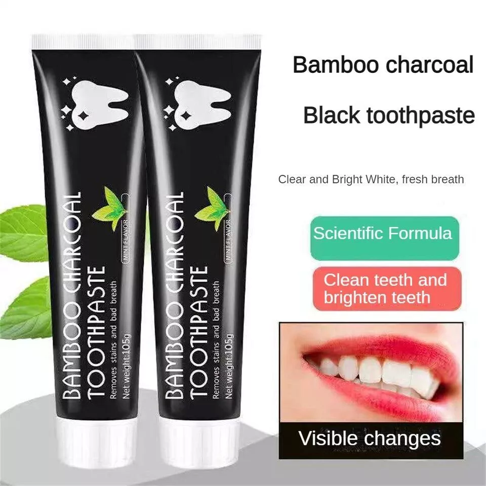 Fluoride-Free Bamboo Charcoal Toothpaste | Naturally Whitens & Detoxifies | Fresh Mint | Eco-Friendly Oral Care 2 Packs - Image 3