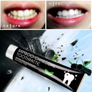 Fluoride-Free Bamboo Charcoal Toothpaste | Naturally Whitens & Detoxifies | Fresh Mint | Eco-Friendly Oral Care 2 Packs