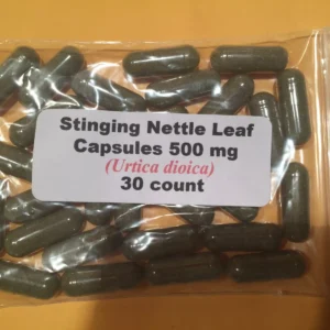 Stinging Nettle Leaf Capsules (Urtica dioica) 500 mg – 30 Count | Wildcrafted Herbal Supplement for Energy, Blood Health & Hormone Balance