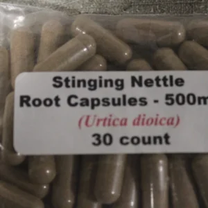 Stinging Nettle Root Capsules (Urtica dioica) 500 mg – 30 Count | Wildcrafted Herbal Supplement for Vitality, Hormone Balance & Prostate Health