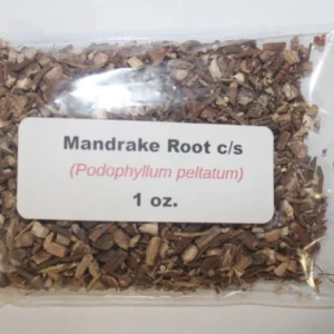 Mandrake Root Cut & Sifted (Podophyllum peltatum) 1oz | Traditional Root Herb | For Educational, Ritual & Historical Herbal Use