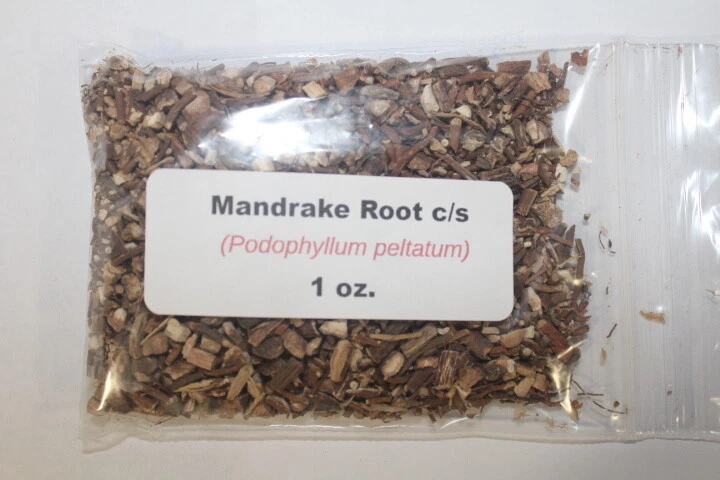 Mandrake Root Cut & Sifted (Podophyllum peltatum) 1oz | Traditional Root Herb | For Educational, Ritual & Historical Herbal Use