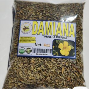 Damiana Leaf (Turnera diffusa) – 4 oz | Premium Cut & Sifted Herbal Tea | Traditional Botanical Herb